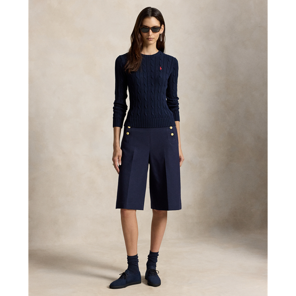 Beaton Cotton-Wool Culotte Trouser