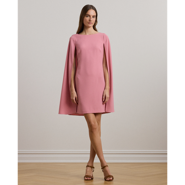 Robe de cocktail à cape en georgette - Lauren - Modalova