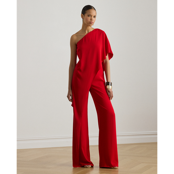 Tuta Monospalla in Georgette con Mantella - Ralph Lauren