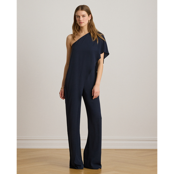 Tuta Monospalla in Georgette con Mantella - Ralph Lauren
