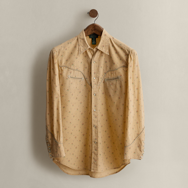 Polo Ralph Lauren C. 1990 Floral Western Shirt In Multi