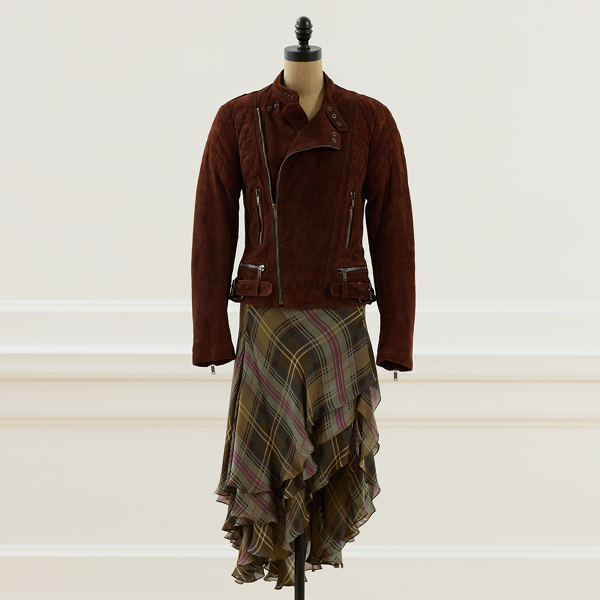 Ralph Lauren 2003 Garrett Goat-suede Jacket In Brown