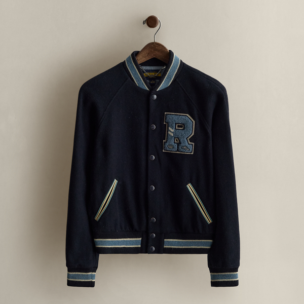 Ralph Lauren C. 2007 Logo Wool-blend Jacket In Blue
