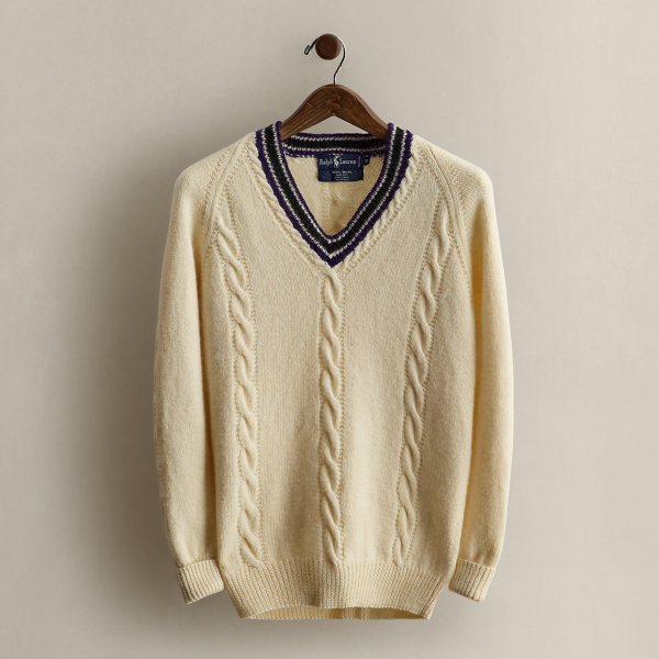 Ralph Lauren C. 1980s Wool Cricket Sweater In Yellow