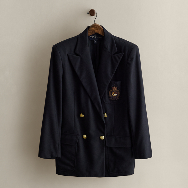 Ralph Lauren C. 1980s Wool Blazer In Blue