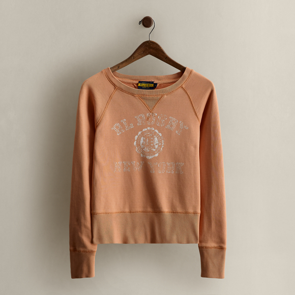 Ralph Lauren C. 2007 Logo Cotton Sweatshirt In Orange