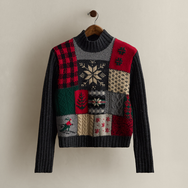 Ralph Lauren C. 1994 Wool Turtleneck Sweater In Multi