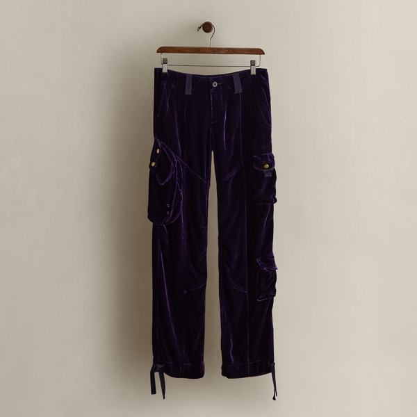 Ralph Lauren C. 2007 Velvet Cargo Pant In Purple