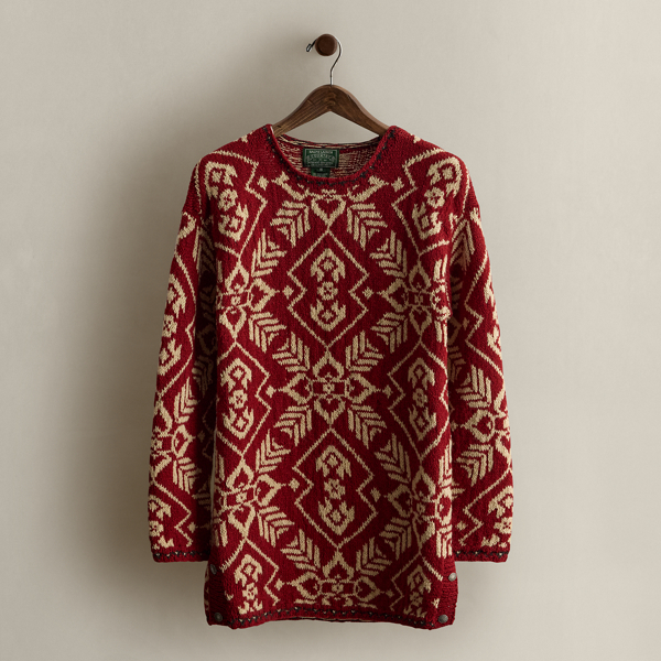Ralph Lauren C. 1990 Wool-silk Sweater In Red