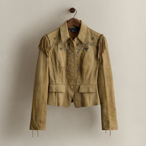 Ralph Lauren 2006 Western Suede Jacket In Brown