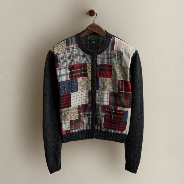 Ralph Lauren C. 1990 Patchwork Cardigan In Multi