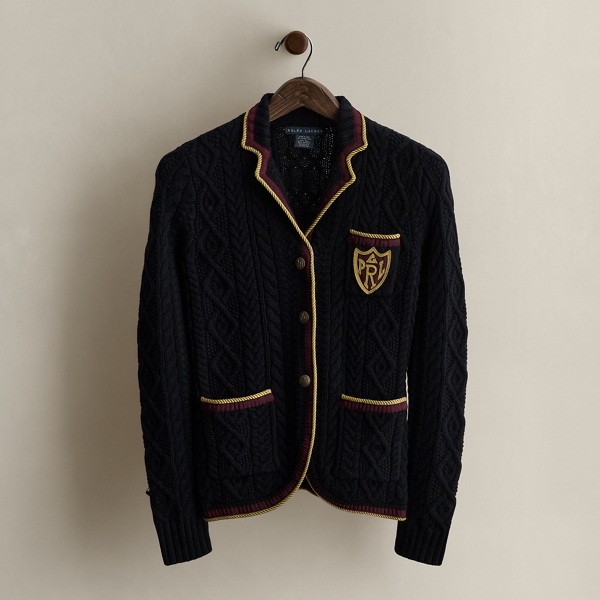 Ralph Lauren 2008 Wool-cashmere Knit Blazer In Blue