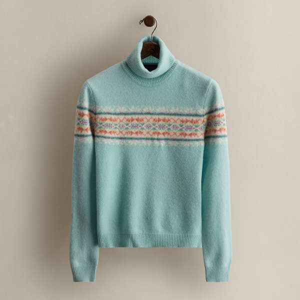 Ralph Lauren C. 1997 Lambswool Turtleneck In Blue