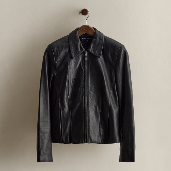 Ralph Lauren C. 1997 Leather Jacket In Black