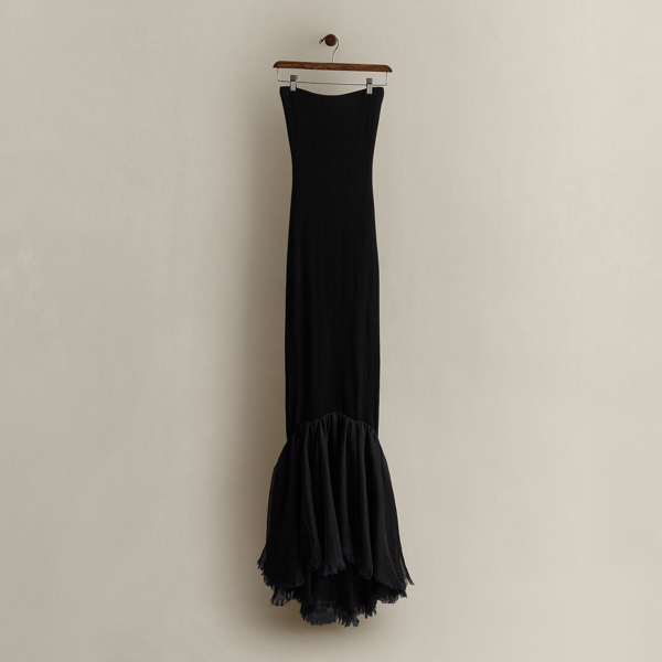 Ralph Lauren C. 2005 Cashmere Evening Dress In Black