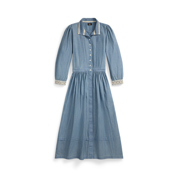 Robe en chambray indigo - RRL - Modalova
