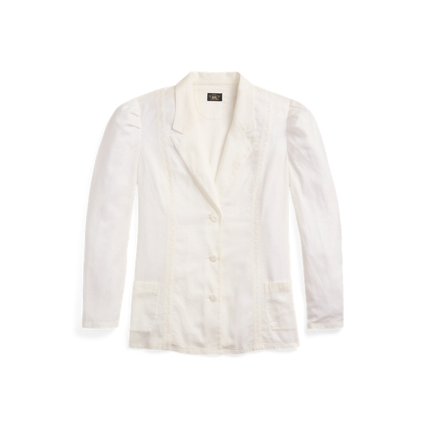Embroidered-Trim Linen-Cotton Jacket - RRL - Modalova