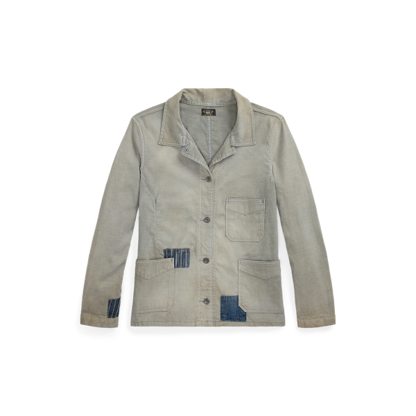 Double Rl Ralph Lauren Repaired Jaspé Work Jacket In Multi