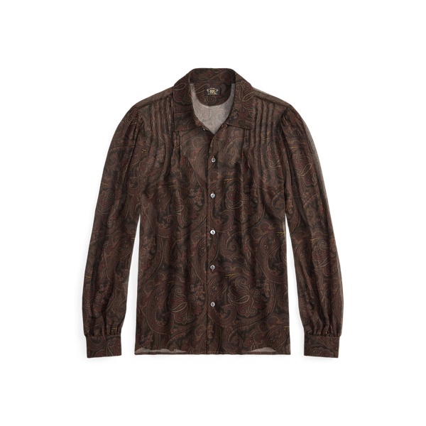 Ralph Lauren Paisley Silk Tie-back Blouse In Multi
