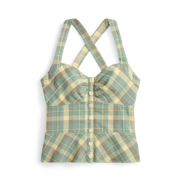 Top Scozzese Vintage Ralph Lauren con Bottoni