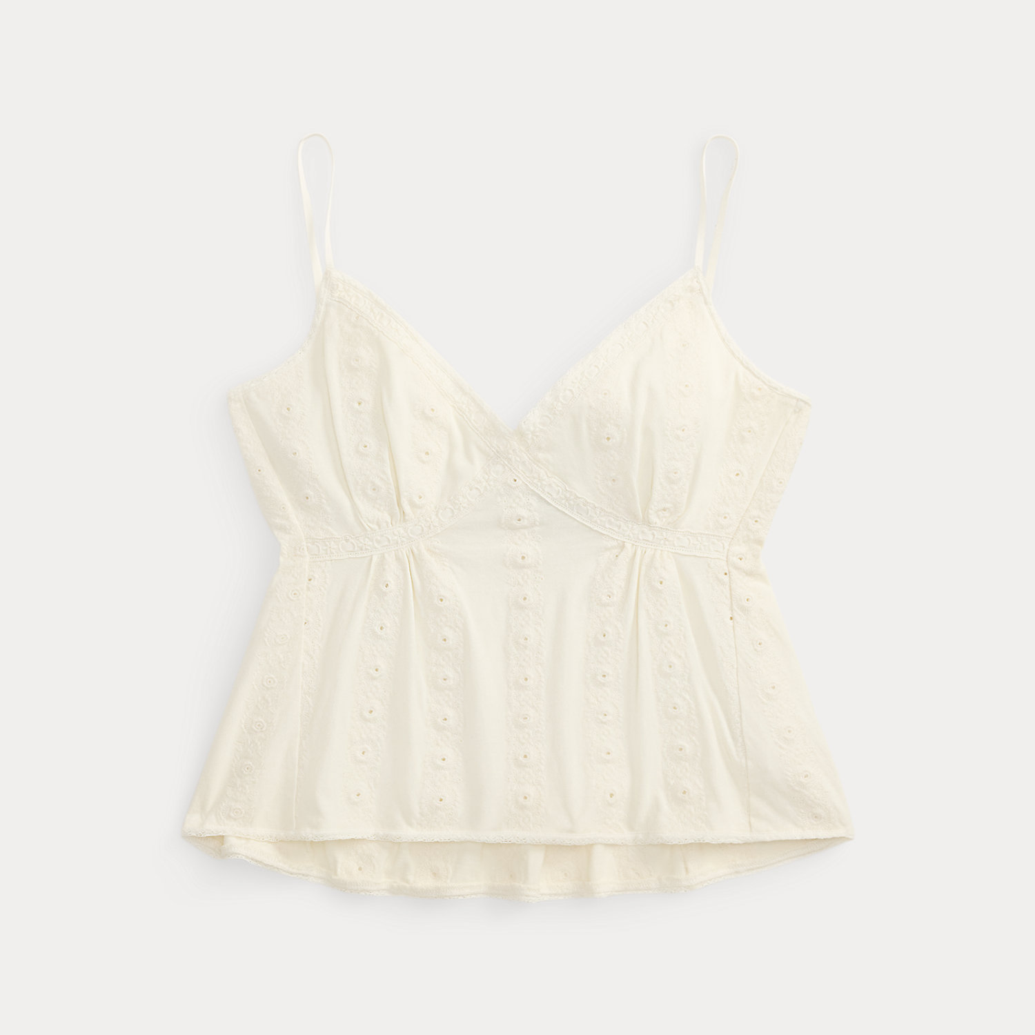 Embroidered Cotton Jersey Camisole