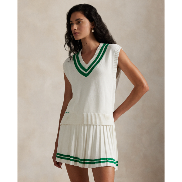 Polo Ralph Lauren Ralph Lauren Cotton-blend Cricket Sweater Vest In Green