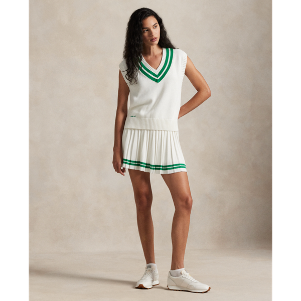 Polo Ralph Lauren Ralph Lauren Pleated Cricket Skort In Neutral