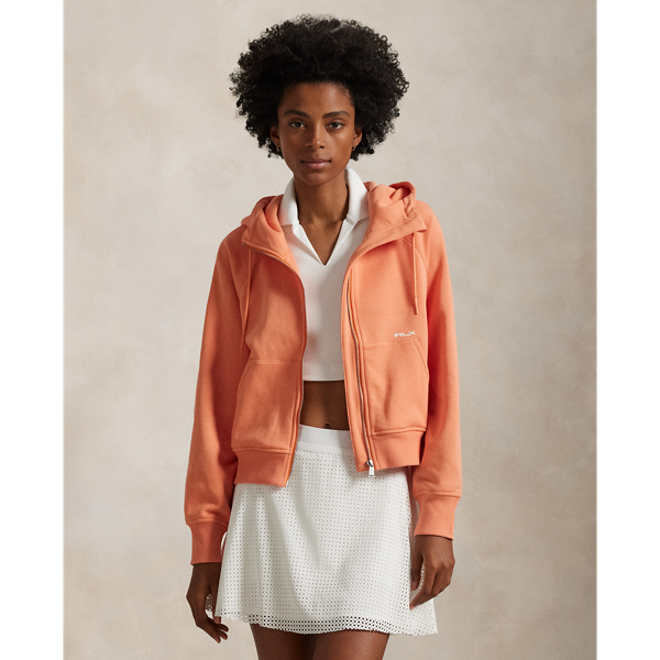 Polo Ralph Lauren Fleece Full-zip Hoodie In Peach Tree