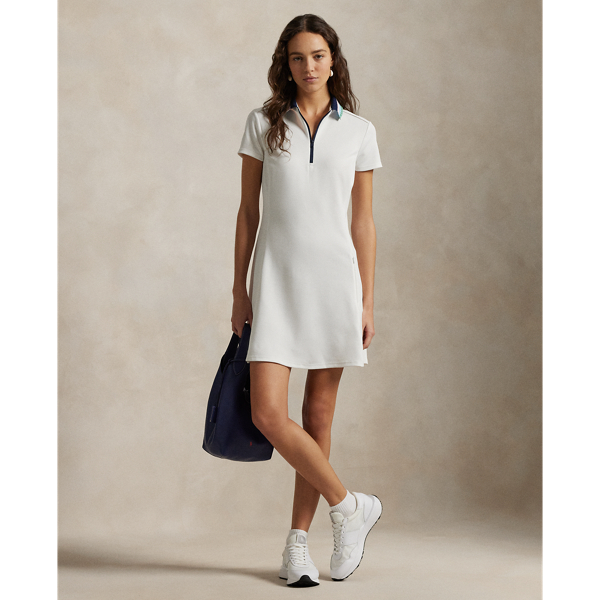 Robe polo demi-zippée en piqué stretch - RLX - Modalova
