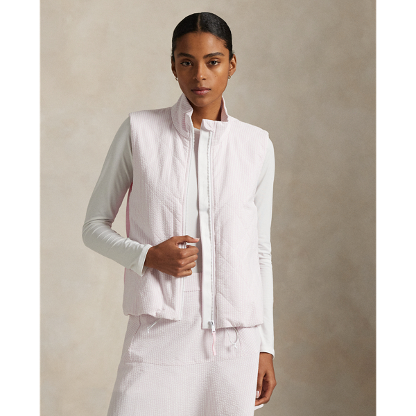 Gilet zippé hybride à pan matelassé - RLX - Modalova