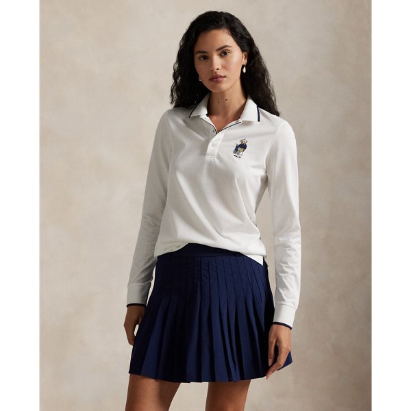 Polo Ralph Lauren Ralph Lauren Tailored Fit Polo Bear Jersey Polo Shirt In White