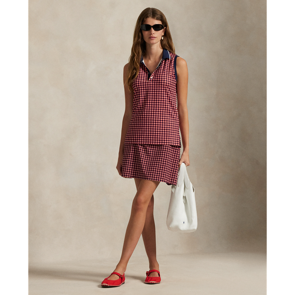 Polo Ralph Lauren Ralph Lauren Gingham Performance Long Skort In Red