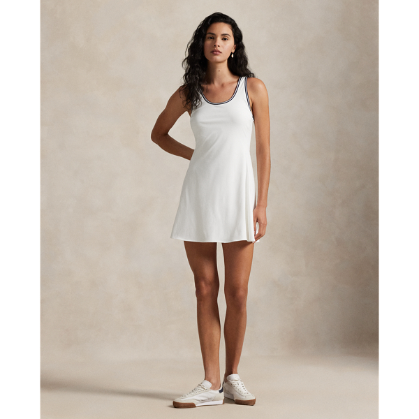 Polo Ralph Lauren Ralph Lauren Interlock Scoopback Dress In White