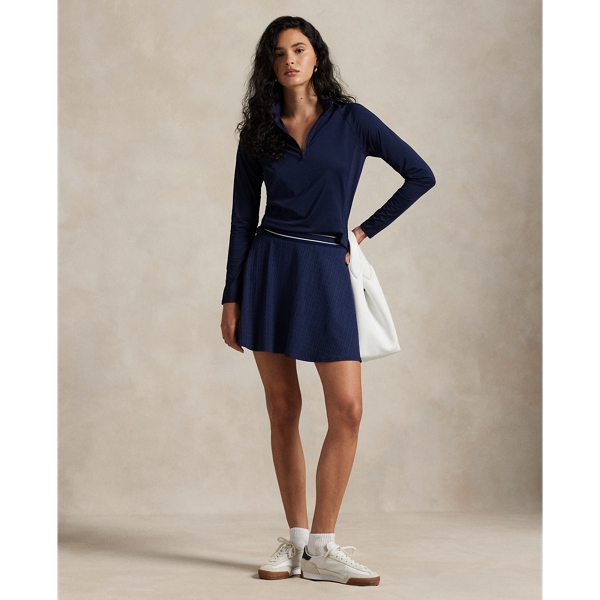 Polo Ralph Lauren Ralph Lauren Cable-motif A-line Skort In Blue