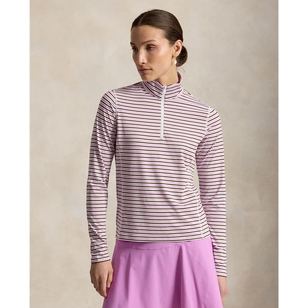 Striped Performance Quarter-Zip