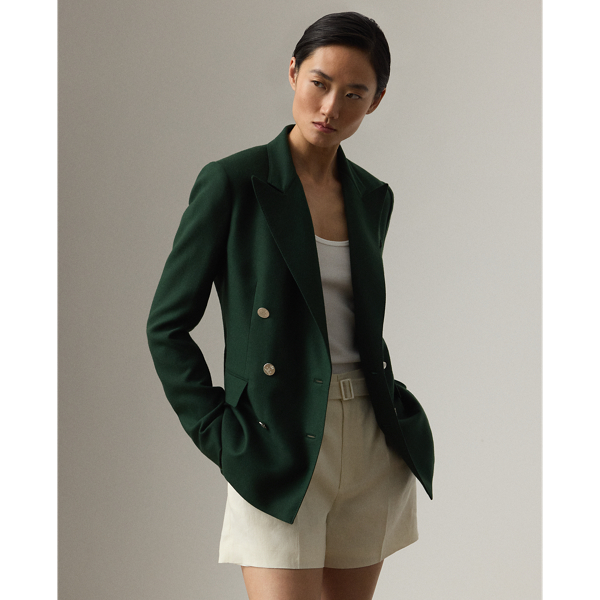 Debuted as a men's sporting style in 19th-century Britain, the double-breasted jacket is one of Ralph Lauren Lauren's enduring signatures. This version of the iconic Camden is crafted from broken-twill cashmere, which is sourced from an Italian mill and adorned with our signature polished buttons.