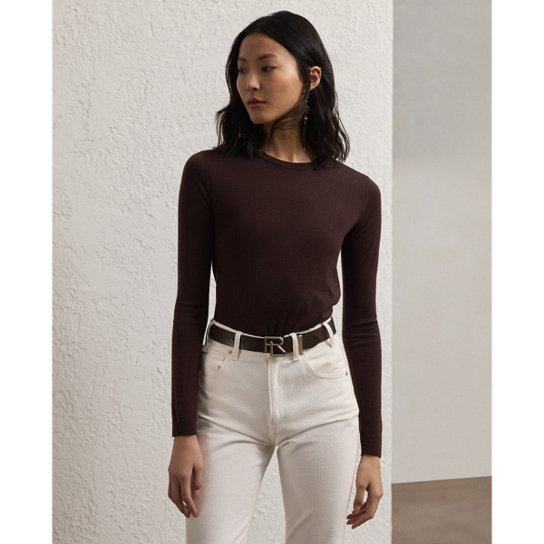 Polo Ralph Lauren Cashmere Crewneck Sweater In Mocha