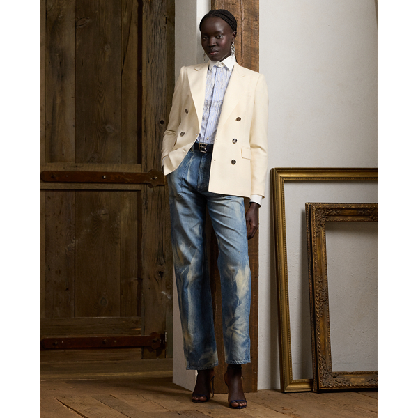 Shop Ralph Lauren Driss Wide-leg Denim Jean In Indigo Multi