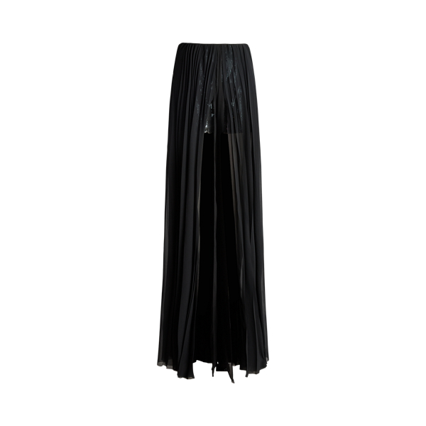 Shop Collection Mallorie Pleated Chiffon Trouser In Black