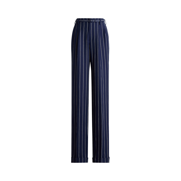 Shop Collection Stamford Striped Linen-cotton Trouser In Natural