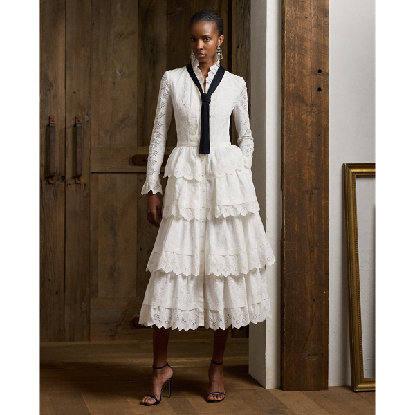 wool lace dress Gucci Wool Sable Lace Midi Dress – Runway Catalog