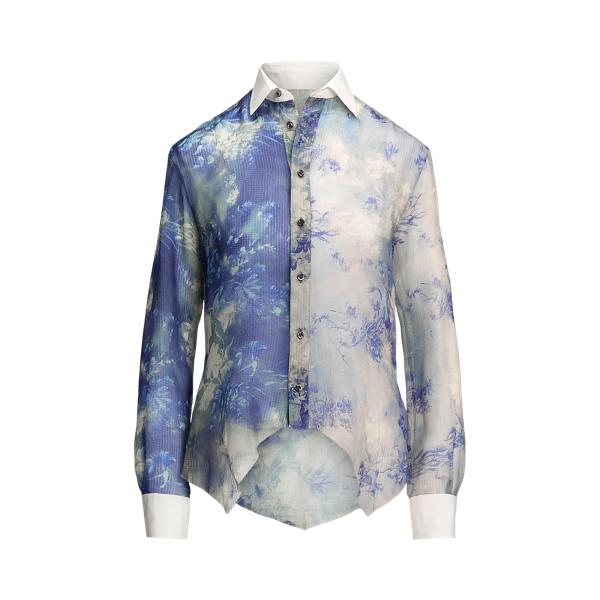 Shop Collection Nancie Floral Silk Gazaar Shirt In Multi