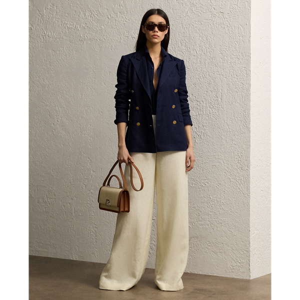 Polo Ralph Lauren Daria Linen Wide-leg Pant In Lux Cream