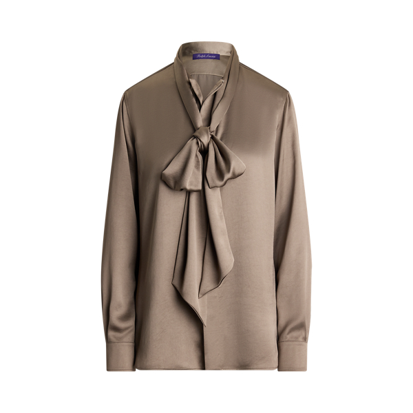 Ralph Lauren シルク 開襟 オープンカラー シャツ ブラウス
