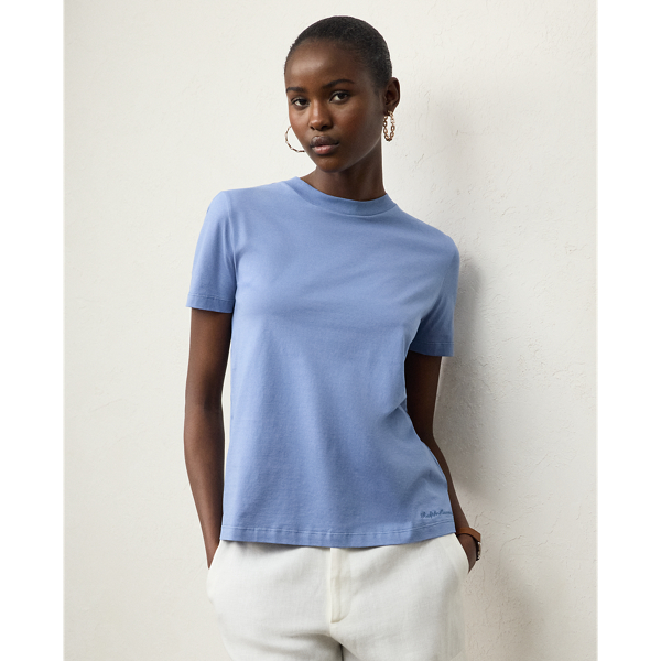 Polo Ralph Lauren Hallie Cotton Jersey Tee In Cornflower