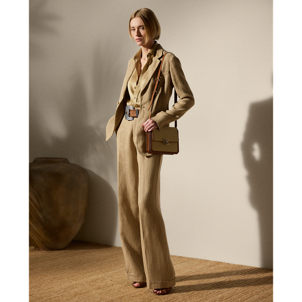Polo Ralph Lauren Acklie Houndstooth Tweed Pant In Tan Multi