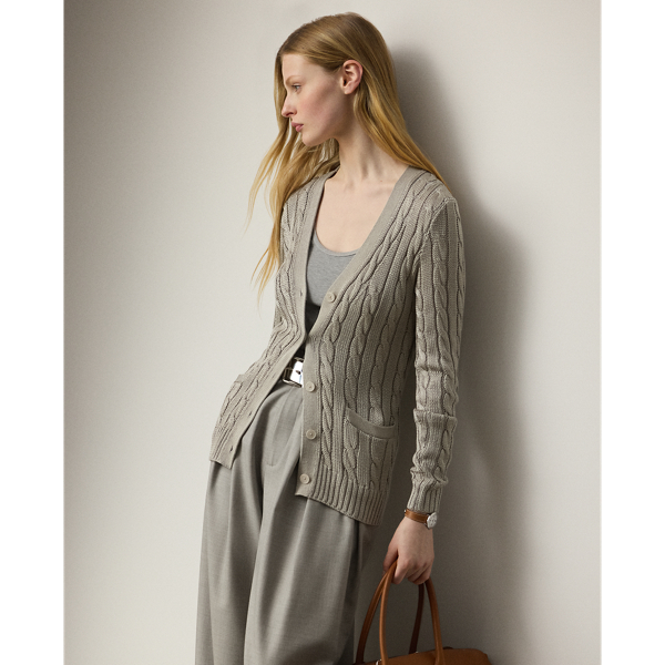 Pull cardigan torsadé en soie - Collection - Modalova