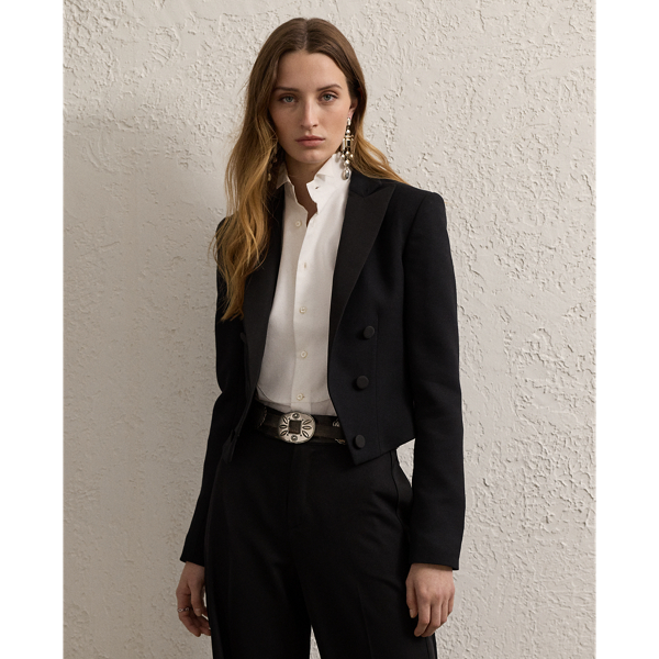 Veste de smoking Spencer crêpe de laine - Collection - Modalova