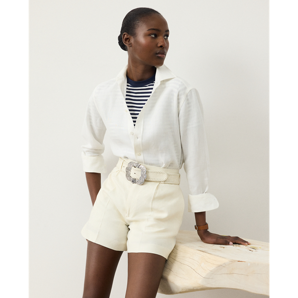 Polo Ralph Lauren Adrien Relaxed Fit Linen Shirt In Cream