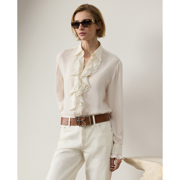 Chemise Addison volantée georgette soie - Collection - Modalova